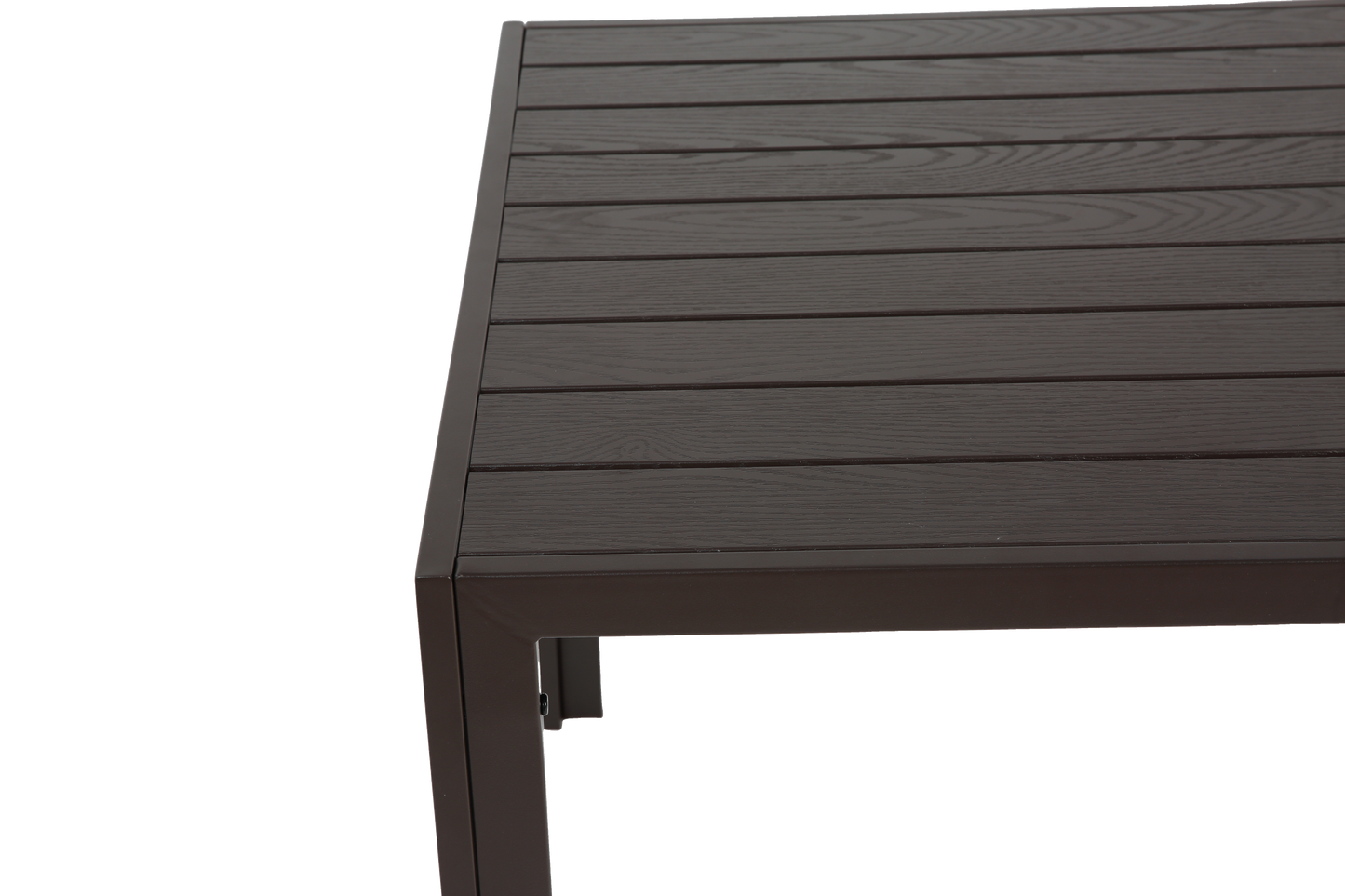 7 Pieces Patio Dining Set, Outdoor Furniture Table and 6 Textilene Chairs, Outdoor Furniture with Rectangular Table and 6 Stackable Chairs Family Conversation Set for Garden Backyard Deck-Brown